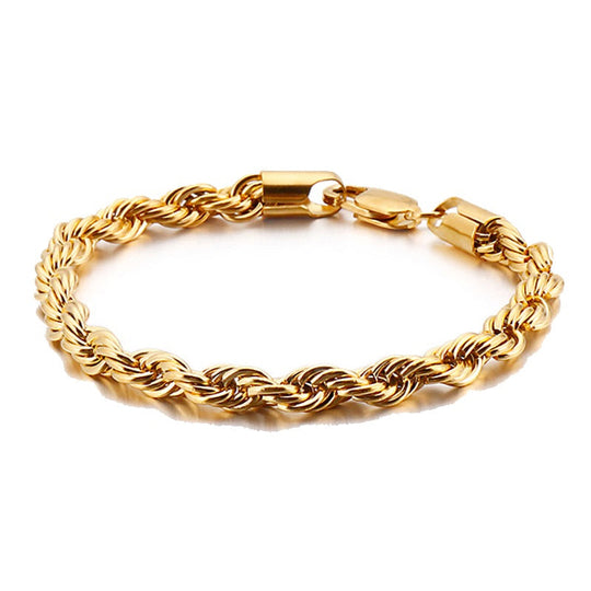 GOLD ROPE BRACELET | 6MM WIDTH