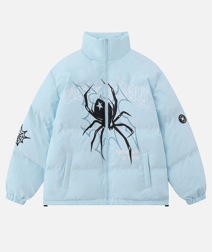 Spider Print Winter Coat